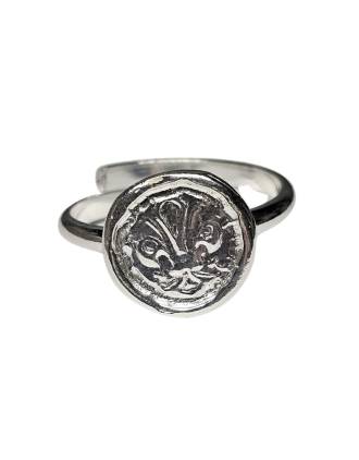 Sterling Silver Florentine Lily Ring