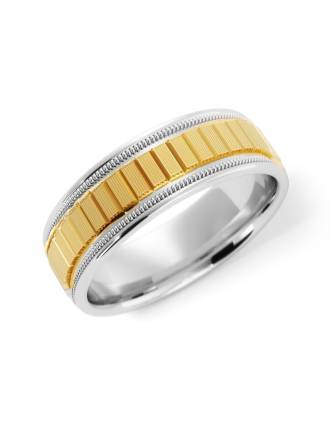 Eterna Sterling Silver 10K Gold Wedding Ring