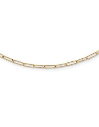 Italian 10K Yellow Gold Fancy Link Chain Necklace