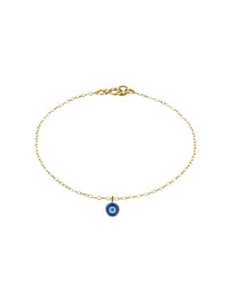 Malocchio Enamel Evil Eye Bracelet Gold Plated Silver