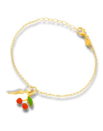 Maraschino Cornicello and Cherry Bracelet