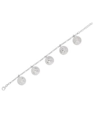 Roman Coin Charm Bracelet Sterling Silver
