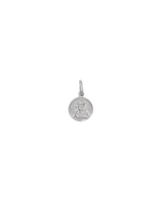 Petite Sterling Silver Jesus Medal Charm from Italy