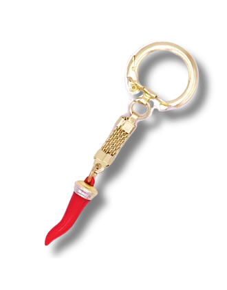 Italian Piccolo Cornicello Keychain Made in Italy