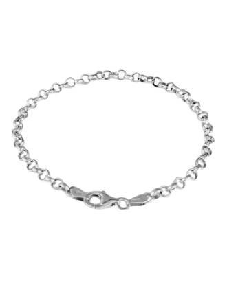 Vintage Rossana Sterling Silver Rolo Chain Charm Bracelet