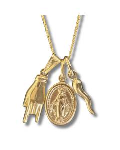 Miracolosa Italian Horn Mano Cornuto Gold Necklace