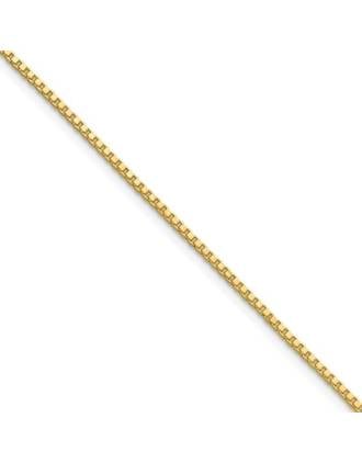 Italian Solid 10K Yellow Gold 1.1mm Box Chain