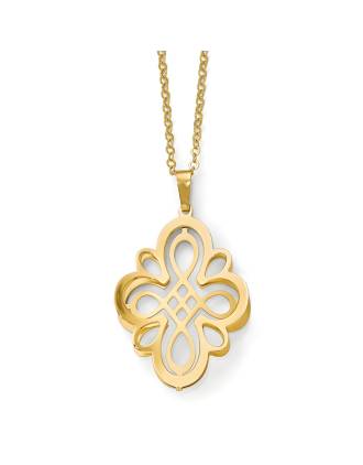 Italian Tuscan Filigree Necklace Gold Over Sterling Silver