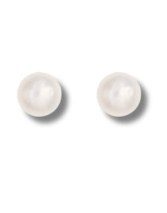 8mm Italian Freshwater Cultured Pearl Earrings Sterling Silver