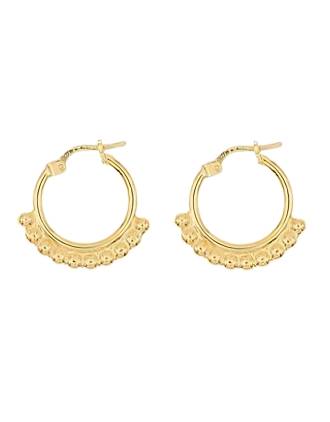 Etruscan Hoops Gold Plated Sterling Silver