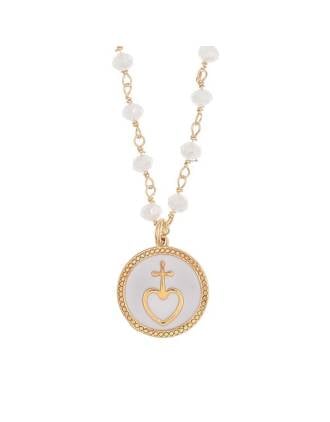 Faith Hope Charity Enamel Necklace