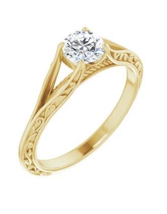 Florence Engagement Ring 14K Gold Lab Diamond