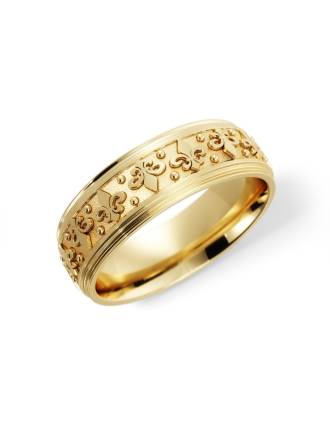 Florentine Lilly 14K Gold Wedding Ring