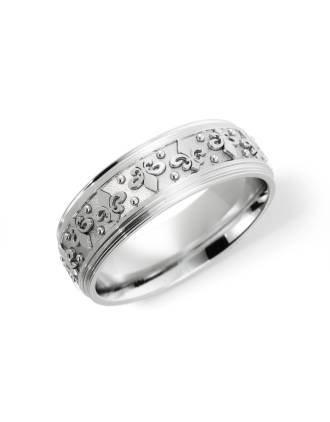 Florentine Lilly Sterling Silver Wedding Ring