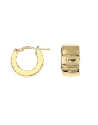 Gold Chunky Medium Hoop Earrings