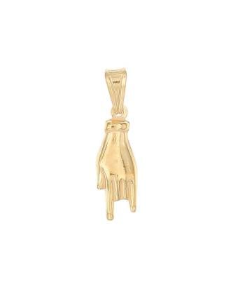Gold Mano Cornuto Italian Hand Charm