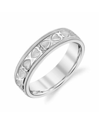 Amore Sterling Silver Wedding Ring