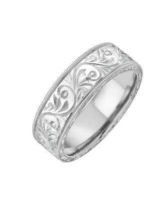 Sterling Silver Etruscan Wedding Ring
