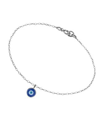 Malocchio Enamel Evil Eye Bracelet Sterling Silver