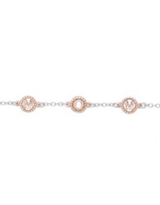 Mom Bracelet Sterling Silver and Rose Gold