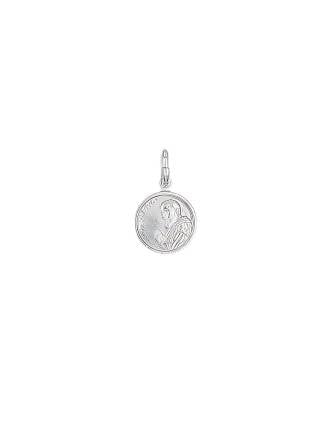 Petite Sterling Silver Padre Pio Medal Charm from Italy