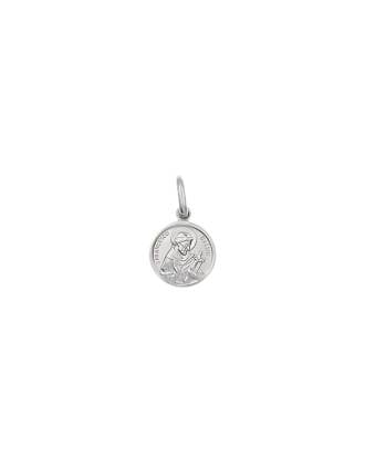Petite Sterling Silver St. Francis of Assisi Medal Charm from Italy