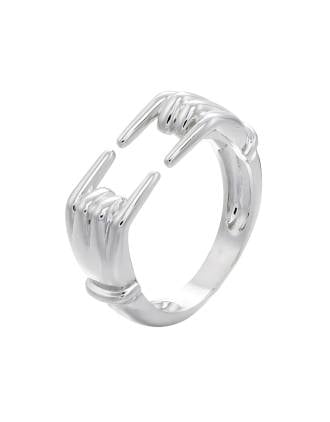 Sterling Silver Mano Cornuto Ring