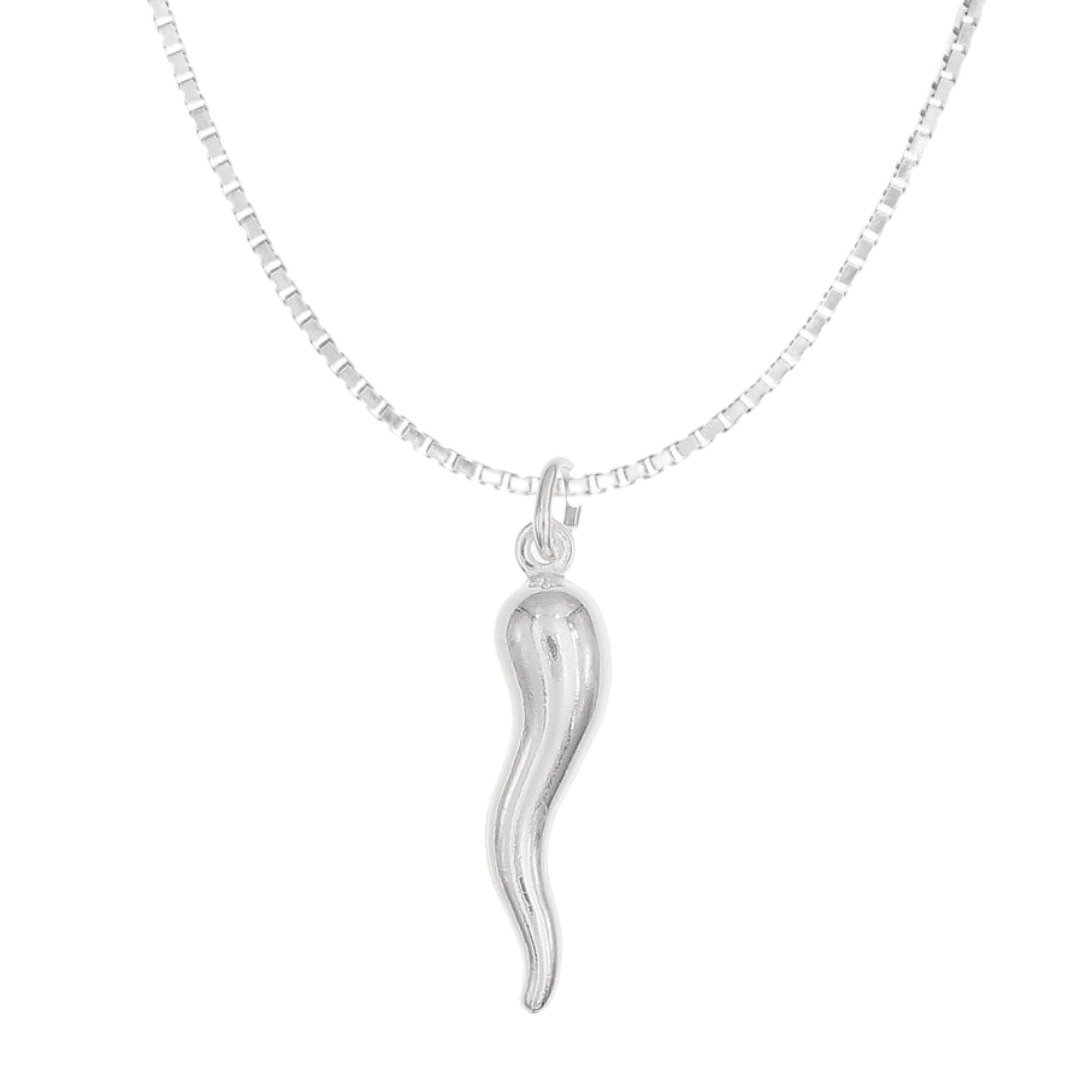 アクセサリー corno necklace silver LORO Siracusa Italian Horn Necklace - Sterling Silver Cornicello
